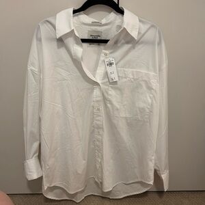 Oversized white blouse